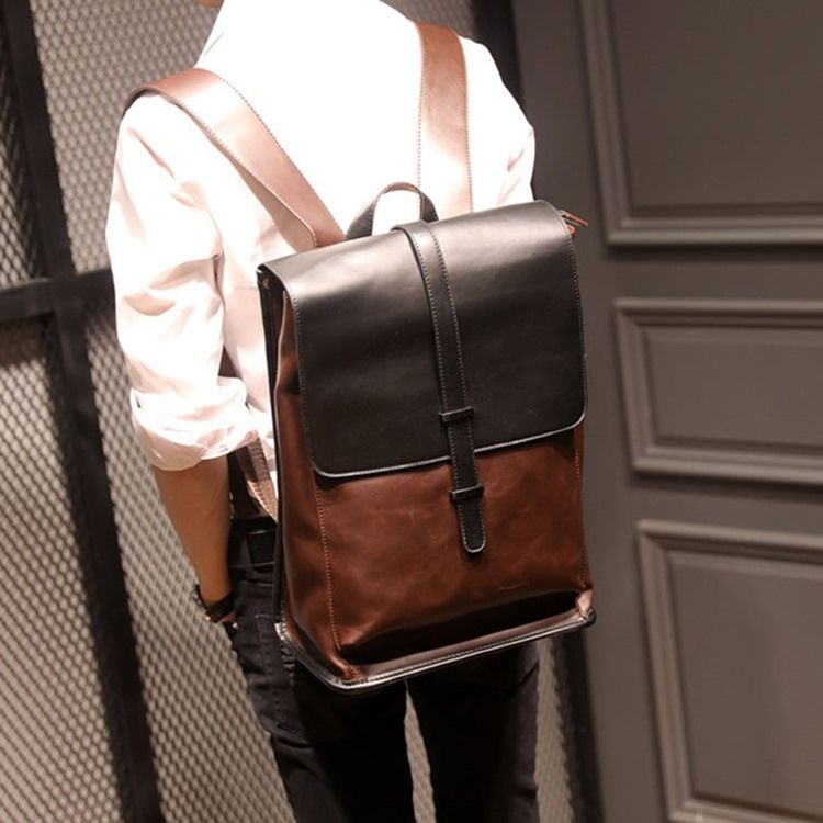 Mochilas Estilo Moderno Em Bloco De Cores Pu