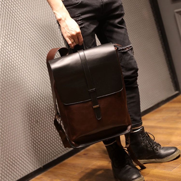 Mochilas Estilo Moderno Em Bloco De Cores Pu