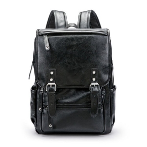 Mochilas Pretas Simples Decoradas Com Cinto Em Pu