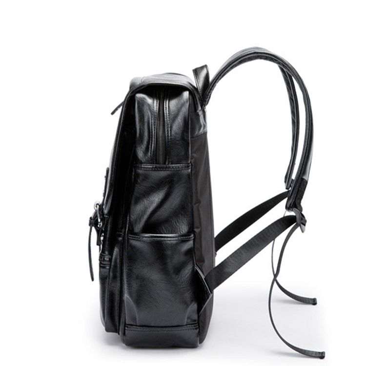 Mochilas Pretas Simples Decoradas Com Cinto Em Pu