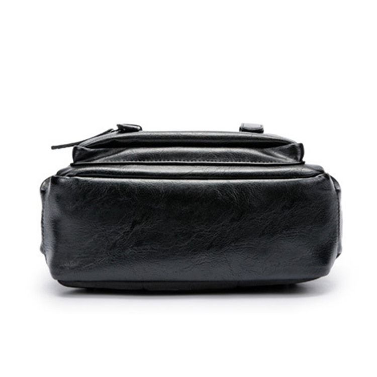 Mochilas Pretas Simples Decoradas Com Cinto Em Pu