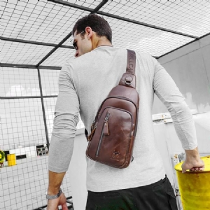 Pacote De Baú Europeu De Couro Masculino