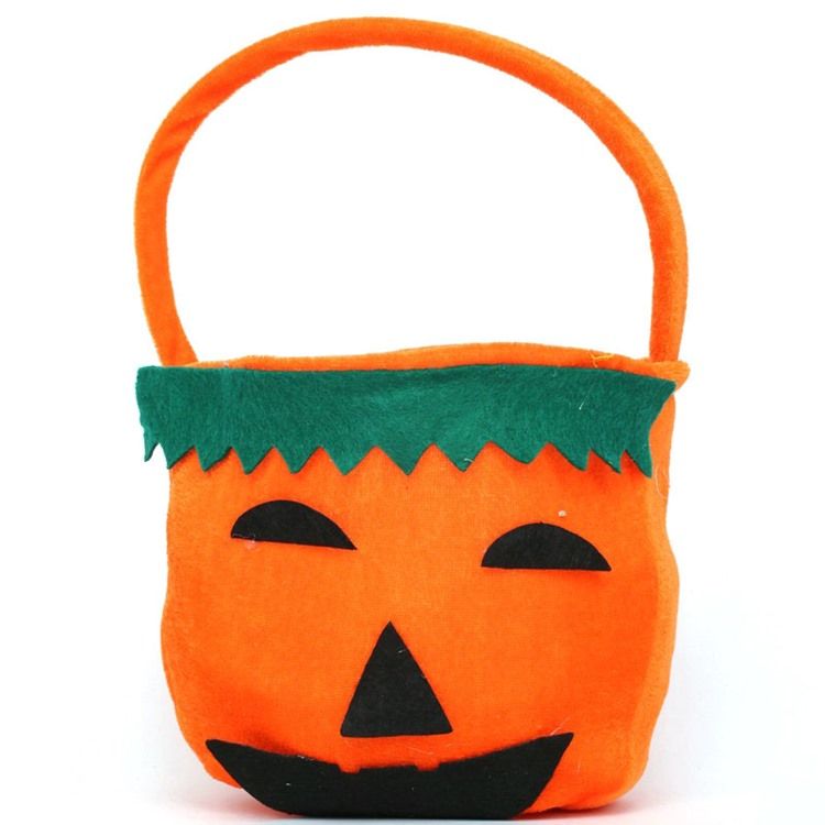 Bolsa De Flanela De Abóbora Para Fantasia De Halloween
