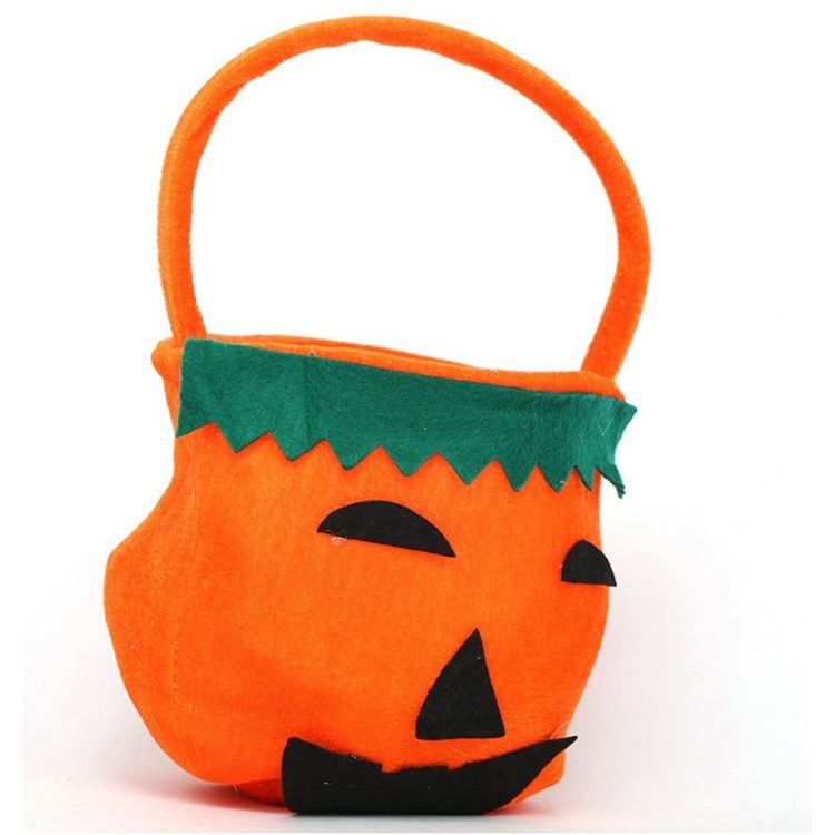 Bolsa De Flanela De Abóbora Para Fantasia De Halloween
