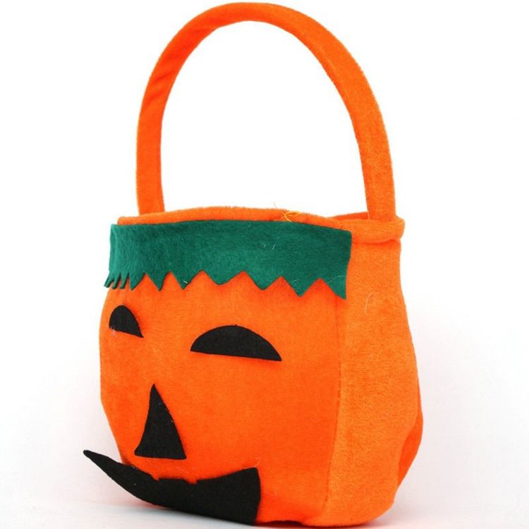 Bolsa De Flanela De Abóbora Para Fantasia De Halloween
