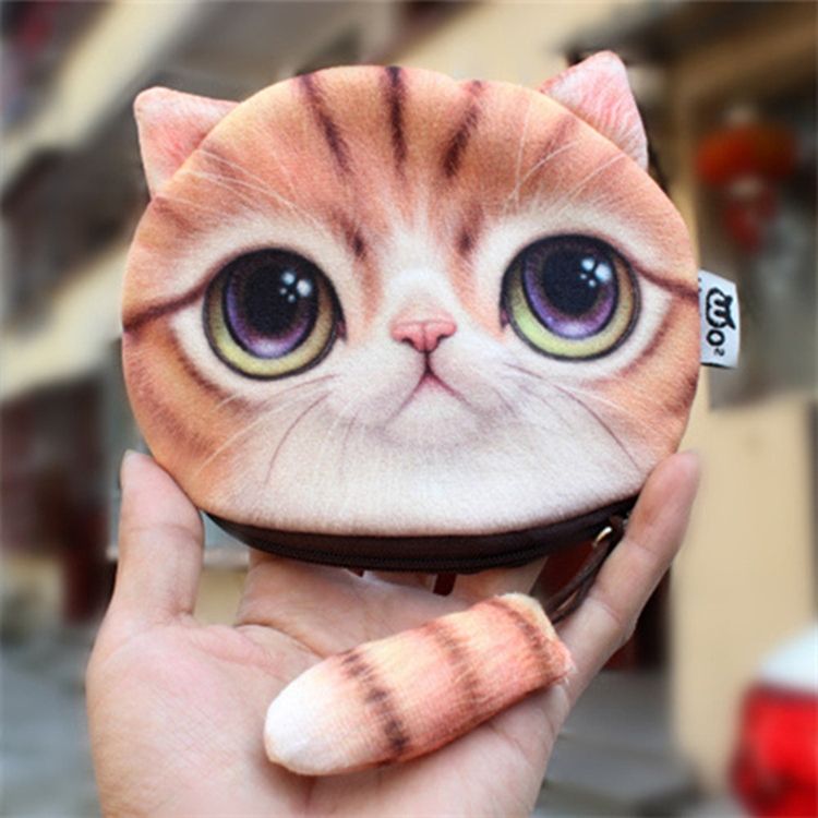 Mini Carteira 3d Kitty Shape