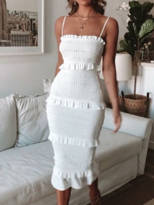 Pulôver Feminino De Gola Quadrada Com Gola Quadrada Vestido Sereia