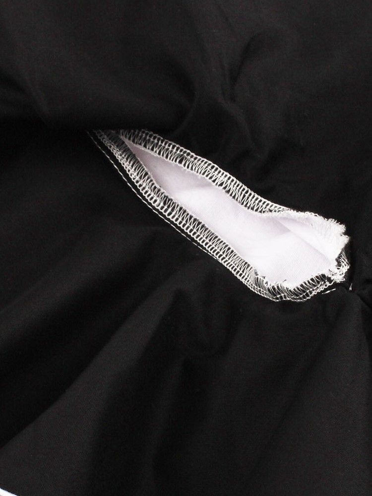 Vestido Feminino Com Babados De Um Ombro Em Cor Sólida