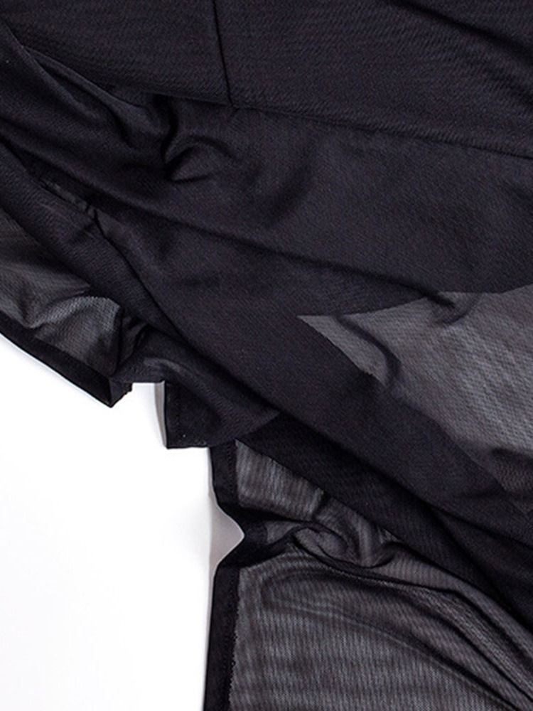 Vestido Feminino Com Cordões Até O Chão Sem Mangas Liso Bodycon