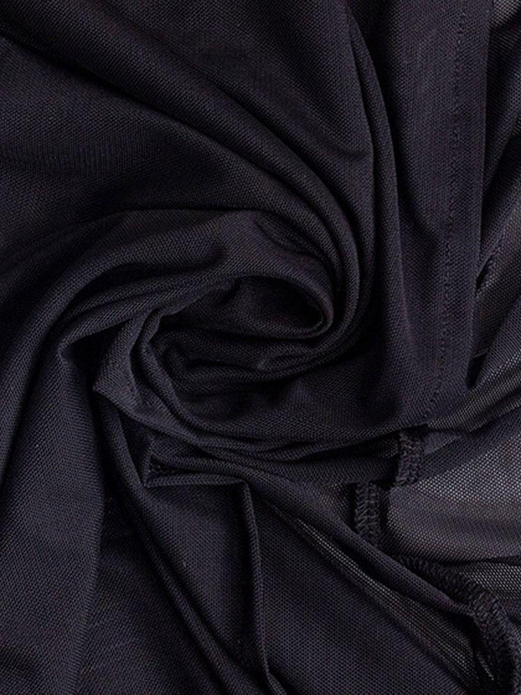 Vestido Feminino Com Cordões Até O Chão Sem Mangas Liso Bodycon