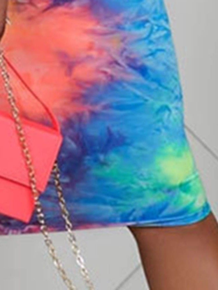Vestido Feminino Com Gola Longa Manga Comprida Estampado Inverno