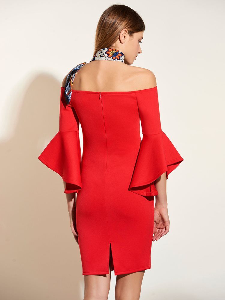 Vestido Feminino De Manga Curta Com Manga Curta