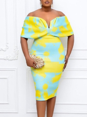 Vestido Feminino De Panturrilha Média Sem Costas Sem Mangas Pulôver