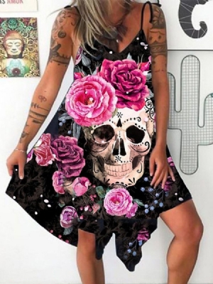 Macacão Floral Na Altura Do Tornozelo Moda Solto Feminino