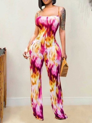 Macacão Floral Sem Encosto Feminino Magro Reto Feminino