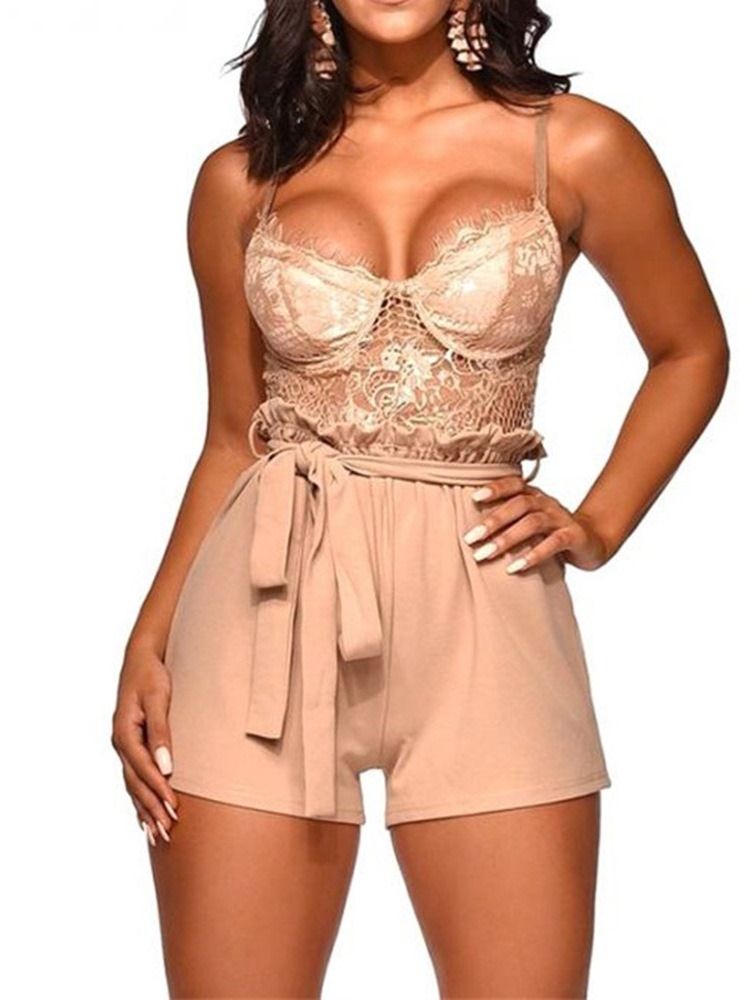 Shorts Da Moda Macacão Liso Reto Feminino