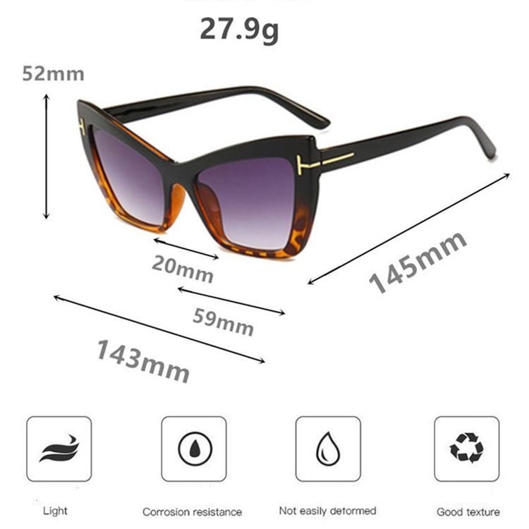 Óculos De Sol Cat Eye Da Moda Feminina