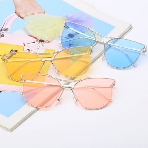 Óculos De Sol Femininos Com Lentes De Metal