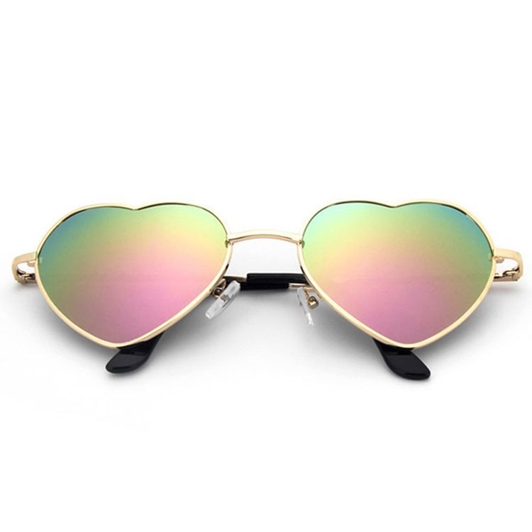 Óculos De Sol Vintage De Metal Envoltório Feminino