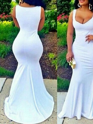 Pulôver Feminino Sem Mangas Comprido Até O Chão Vestido Feminino
