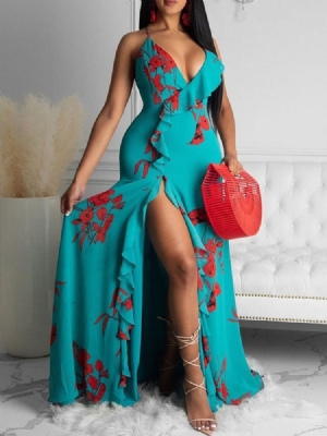Sem Mangas Sem Encosto Até O Chão Moda Outono Vestido Feminino