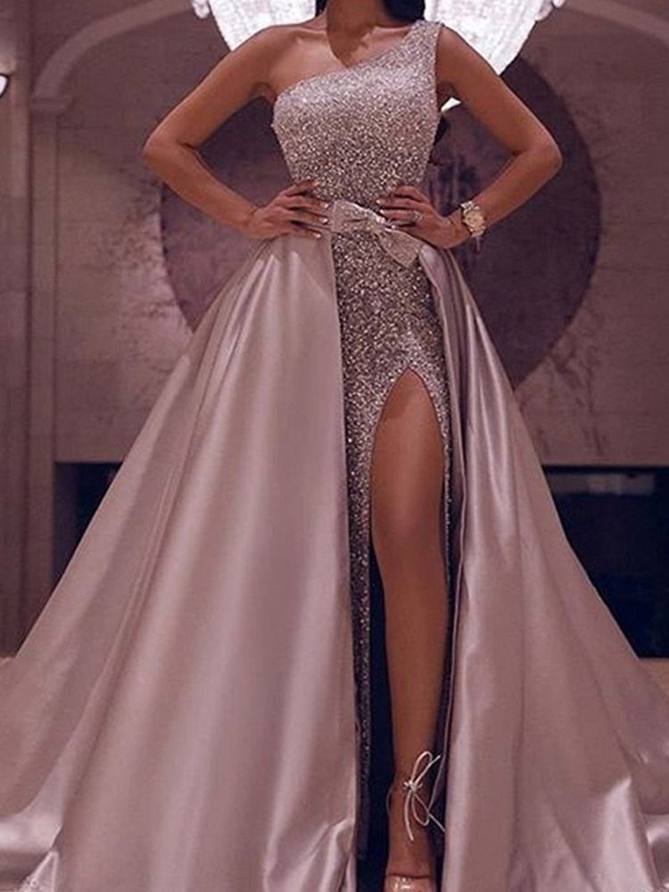 Vestido De Expansão Feminino Sem Mangas Até O Chão Em Patchwork