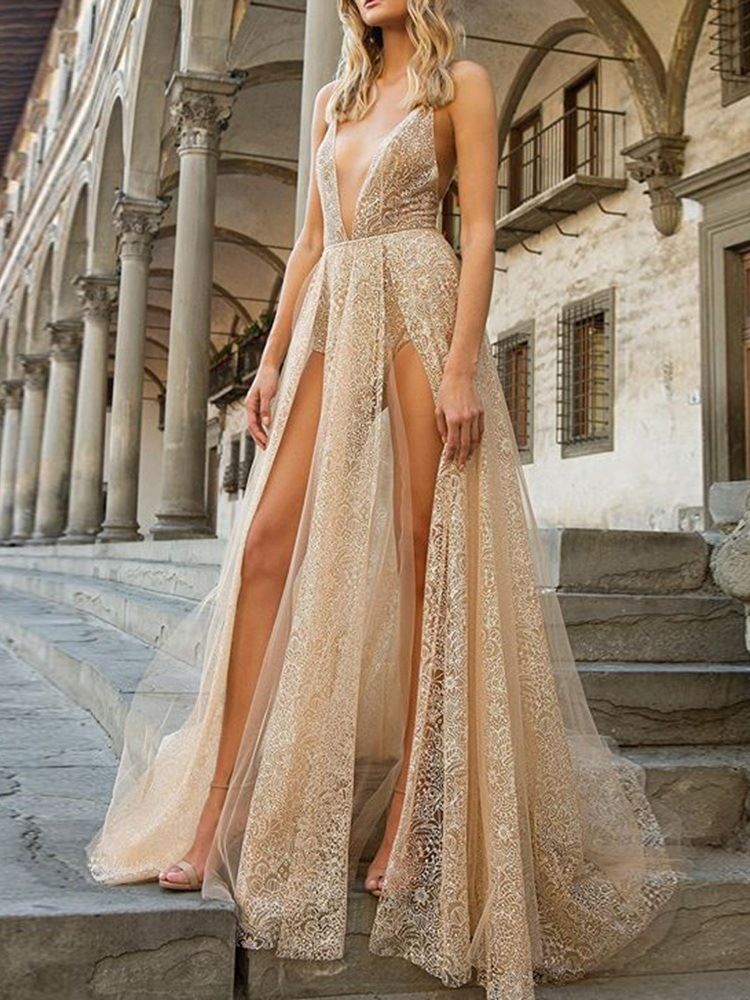 Vestido Feminino Com Decote Em V Patchwork Sem Mangas Pulôver De Verão