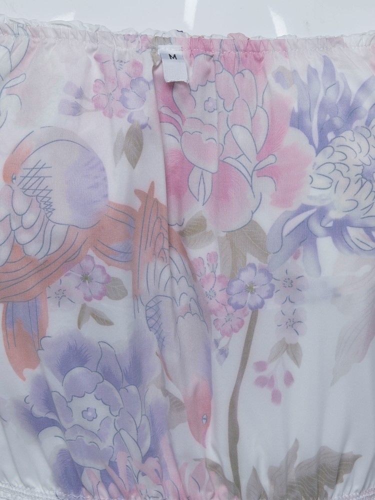 Vestido Feminino Com Estampa Floral Sem Alças