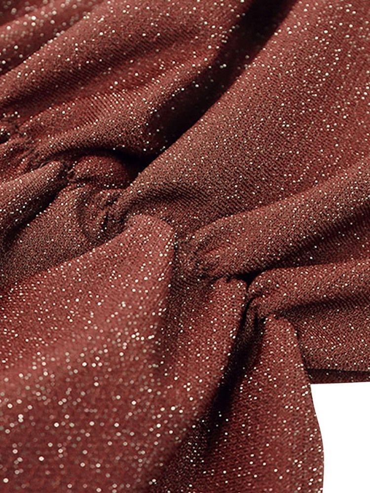 Vestido Feminino De Meia Manga Com Decote Em V Com Cordão No Meio Da Cintura Para Verão