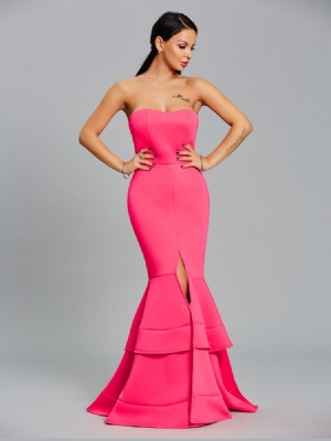 Vestido Feminino Sereia Com Ombros Sem Ombros