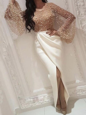 Vestido De Festa Feminino Com Colarinho Redondo E Cintura Média Até O Tornozelo