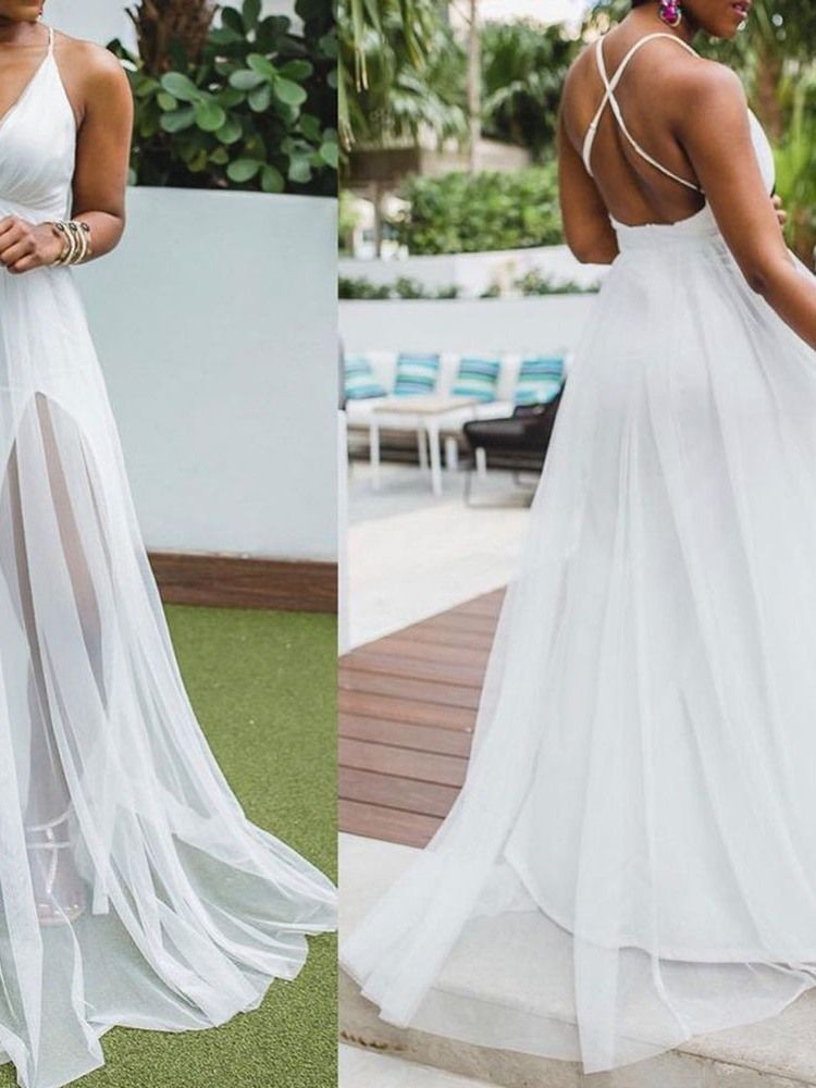 Vestido Longo Feminino Sem Mangas Comprido Sem Mangas Pulôver De Expansão