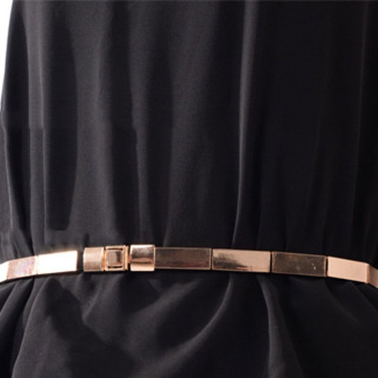 Cinto Elástico De Faixa Estreita De Metal Bambu