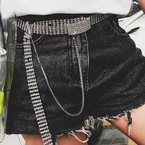 Cinto De Metal Strass Da Moda