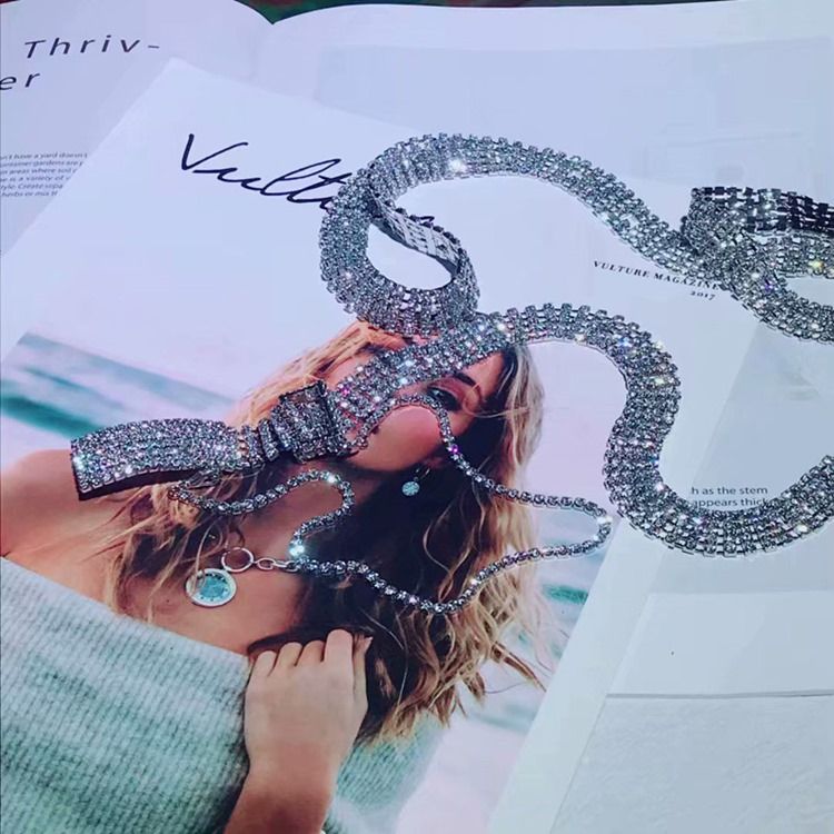 Cinto De Metal Strass Da Moda