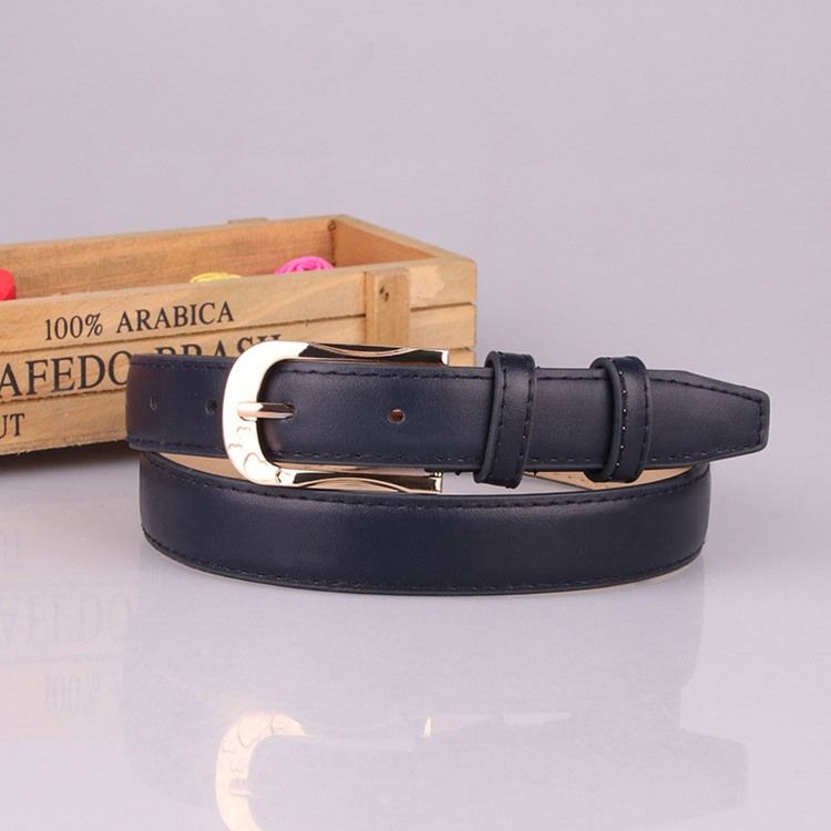 Cinto De Pu Com Estampa De Leopardo E Fivela De Alfinete