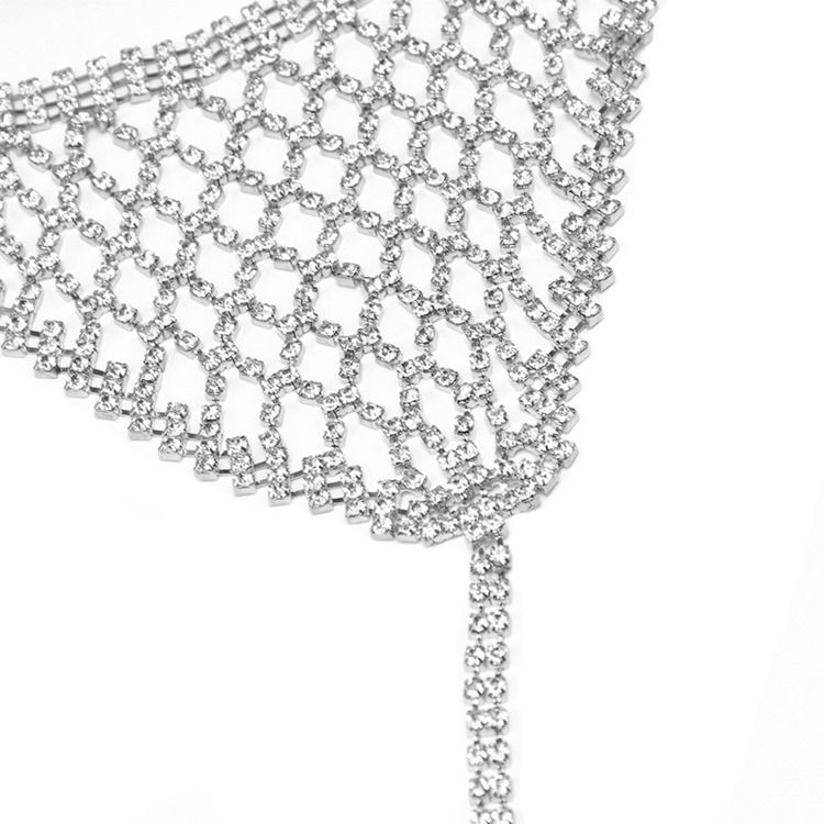 Colar De Corrente Simples Diamante Bra Body
