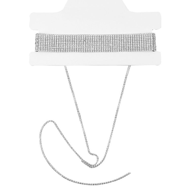 Colar Gargantilha De Strass Espumante Completo