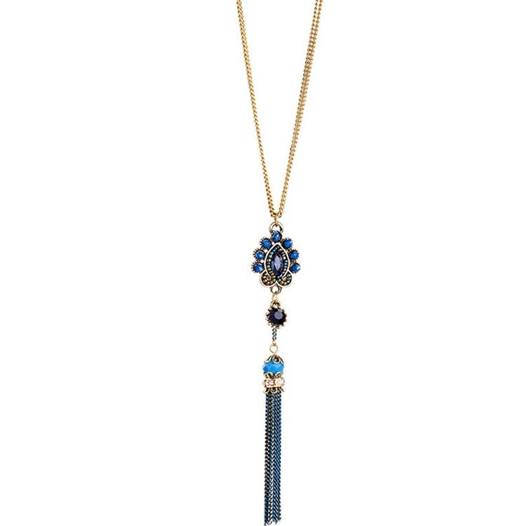 Colar Pingente Tassels Beads