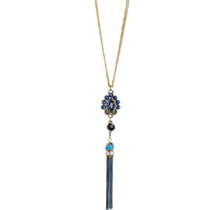 Colar Pingente Tassels Beads
