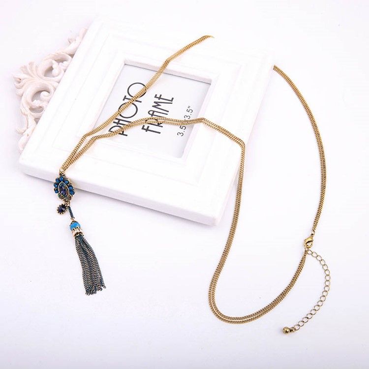 Colar Pingente Tassels Beads