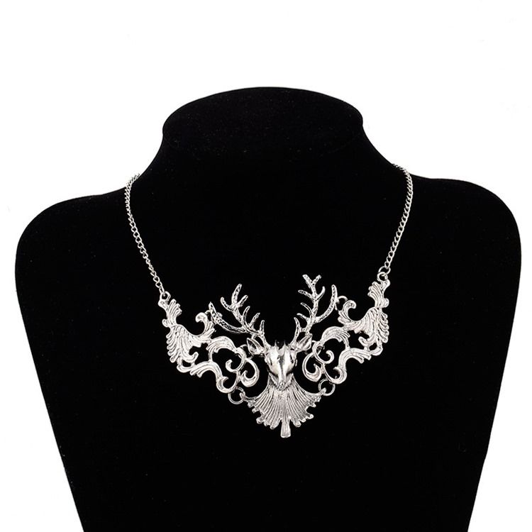 Colar Retro Metal Oco Para O Natal