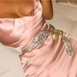 Pin Buckle Fashion Cinto Diamante