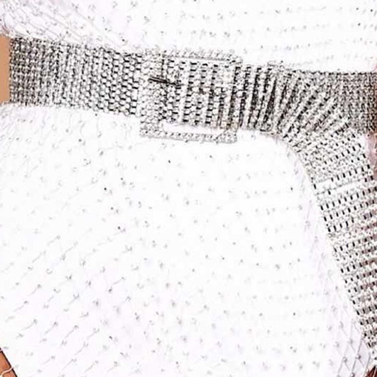 Pin Buckle Fashion Cinto Diamante