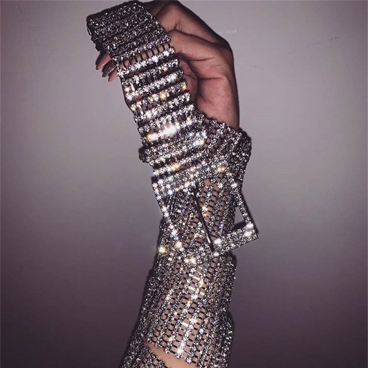Pin Buckle Fashion Cinto Diamante