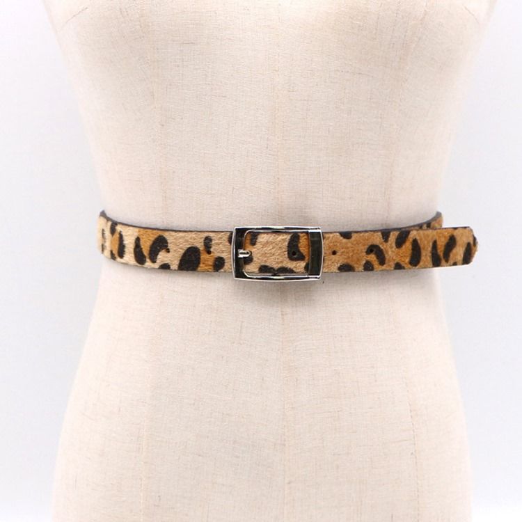 Pin Buckle Leapard Pu Correias
