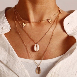 Pingente Conch Colar Feminino Vintage