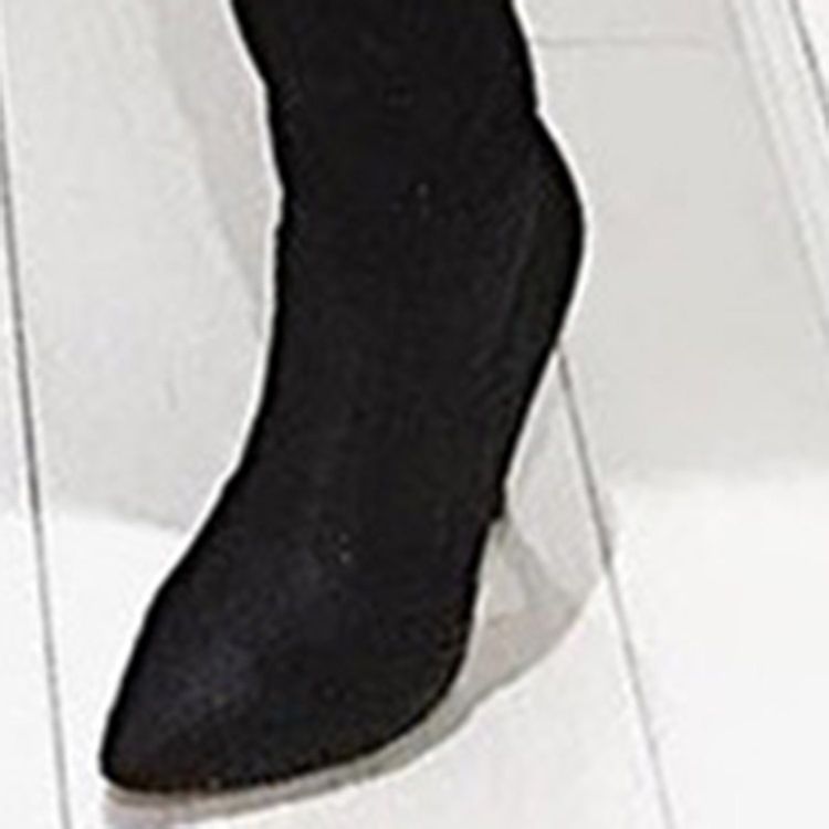 Botas De Cano Alto Feminino De Salto Agulha Com Zíper Lateral