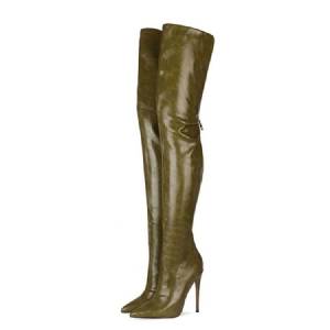 Botas Femininas Com Salto Agulha E Salto Agulha Pontiagudo