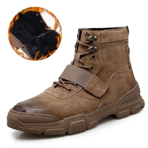Botas Martin De Inverno Masculinas Com Biqueira Redonda Lisa Com Atacadores